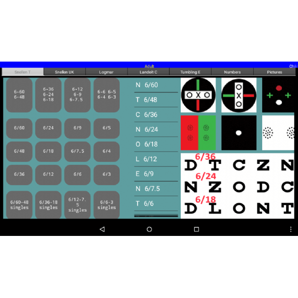 Digital test chart | OICO | oico.co.uk